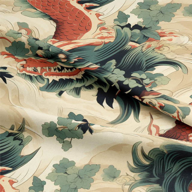  Kamakura Linen Curtain Fabric - Natural draping elegantly in a sunlit room 