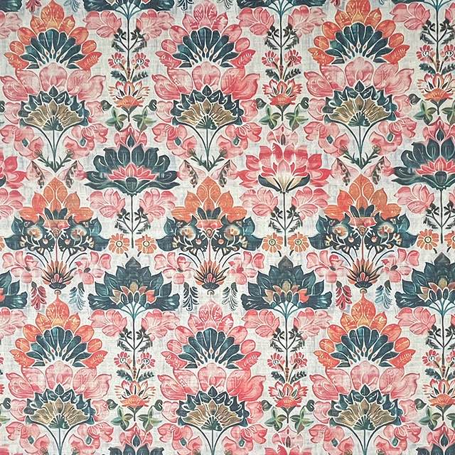 Karishma Multi - Indian Block Print Floral Fabric