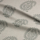 Kaveri Paisley Fennel printed upholstery fabric with intricate detailing, perfect for soft furnishings