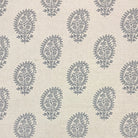 Kaveri Paisley Navy upholstery fabric flat sample, a high-quality printed fabric for sofas and armchairs