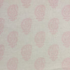 Kaveri Paisley Pink upholstery fabric flat sample, a soft and stylish printed paisley fabric for furniture