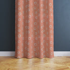 Limentra Peach polka dot fabric – a charming spotted curtain fabric with a soft pastel hue.
