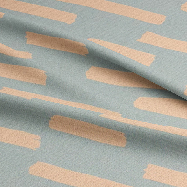 Baby Blue Liri fabric for curtains, featuring a contemporary abstract pattern for a refined look.