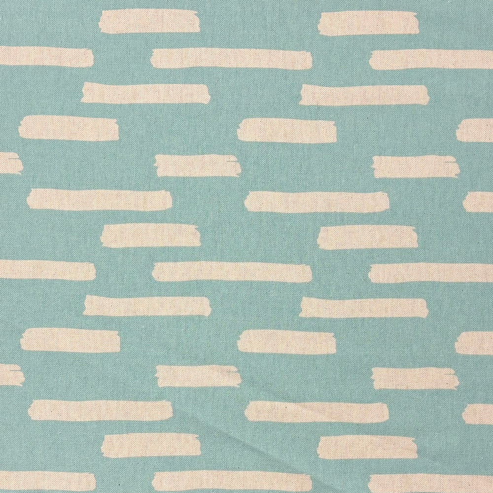 Liri Duck Egg curtain fabric with a contemporary linear pattern, ideal for stylish window dressings.