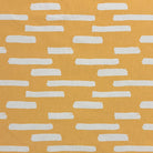 Liri Ochre curtain fabric, a warm-toned textile with an abstract print for unique window dressings.