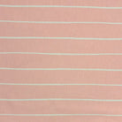 Blush striped upholstery fabric with a warm pastel tone, perfect for soft and inviting furniture pieces.
