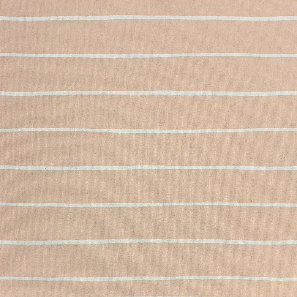 Natural striped upholstery fabric with a soft, neutral palette, perfect for timeless and understated interiors.