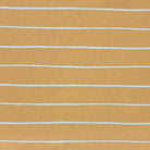 Ochre striped upholstery fabric with a warm golden hue, perfect for adding a cozy yet stylish touch to soft furnishings.