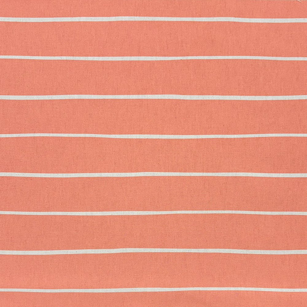 Peach striped upholstery fabric with a warm, subtle tone, ideal for modern and classic interiors.