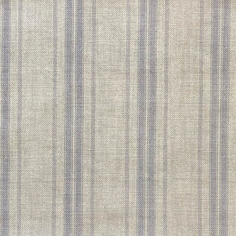 Close-up image of Long Island Stripe Fabric in blue and white, perfect for coastal-inspired home decor and upholstery projects