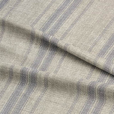 Long Island Stripe Fabric: Blue and white striped upholstery material for furniture and home decor projects