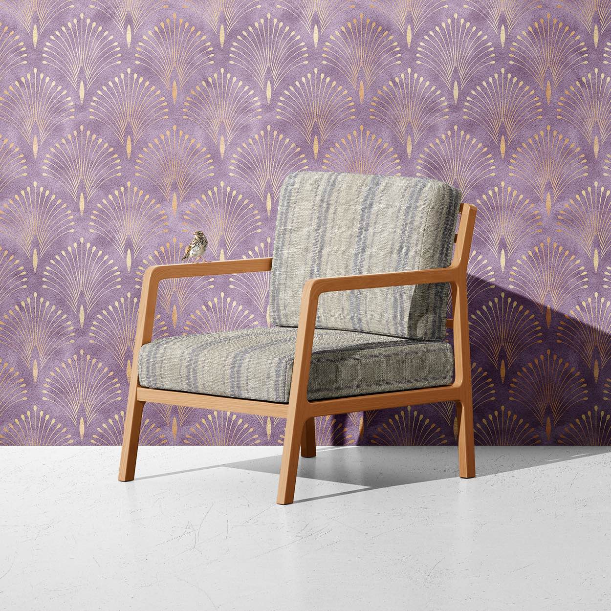 Long Island Stripe Upholstery Fabric in Coastal Blue and White