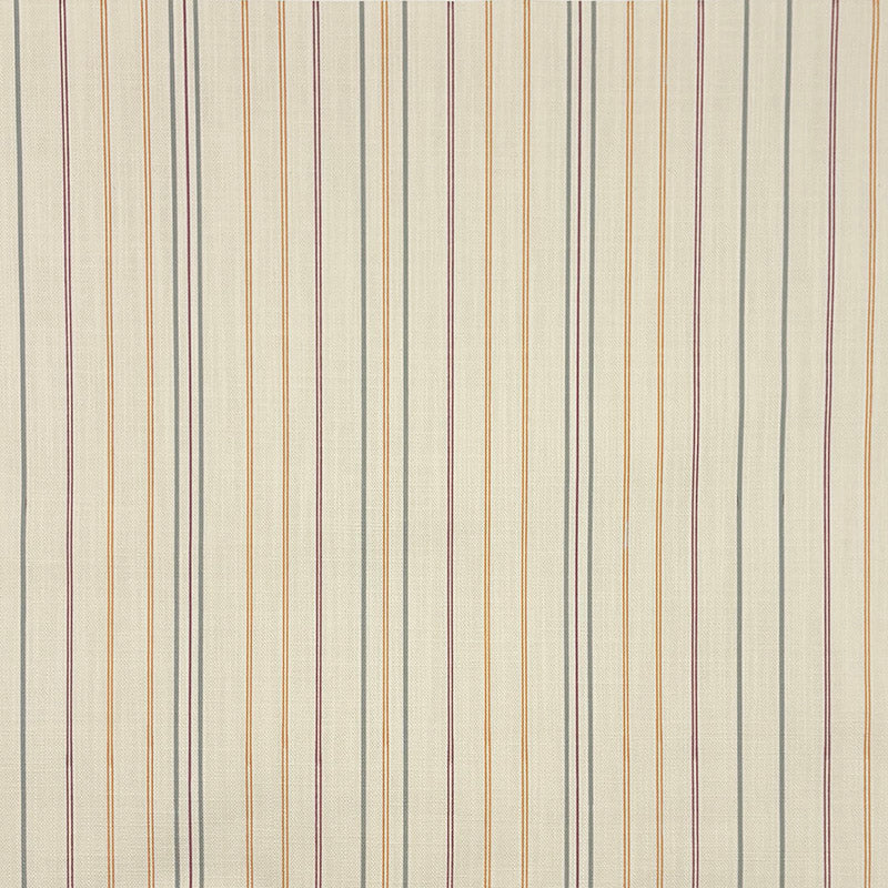 Lowick Stripe green ochre linen curtain fabric flat image with warm striped pattern