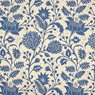 Madhya Blue - Floral Crewel Upholstery Fabric