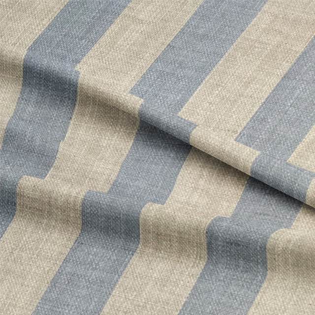 Maine Stripe Fabric in Aqua and White for Waterfront Home Decor