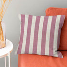 Maine Stripe Fabric in Brown and White for Rustic Home Decor