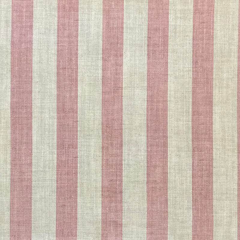 Maine Stripe Fabric in Salmon and White for Bright Home Decor