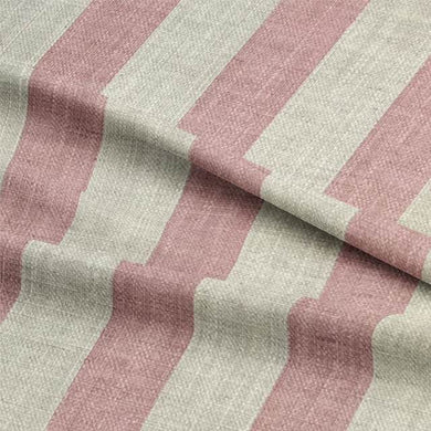 Maine Stripe Fabric in Rust and White for Cozy Home Decor