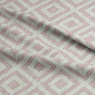 Maze Mauve Chalk - Linen Upholstery Fabric UK