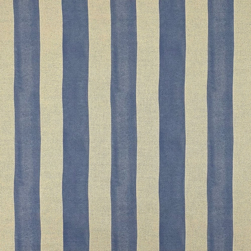 Memphis Blue striped upholstery fabric – flat pattern view