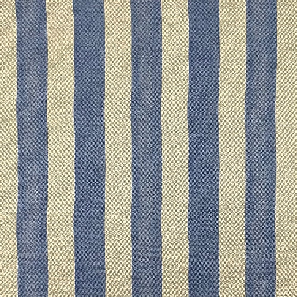 Memphis Blue striped upholstery fabric – flat pattern view