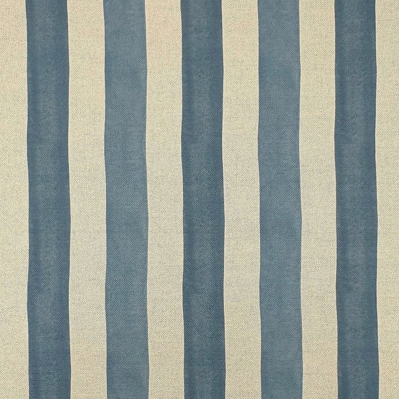 Memphis Denim striped upholstery fabric – flat fabric sample