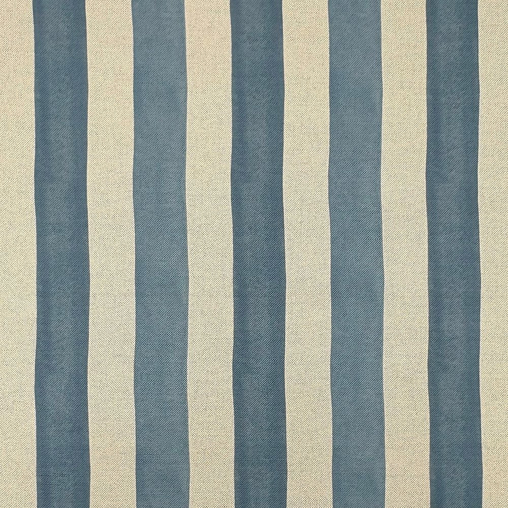 Memphis Denim striped upholstery fabric – flat fabric sample