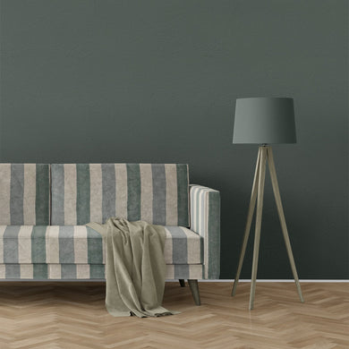 Memphis Green striped upholstery fabric – upholstered chair view