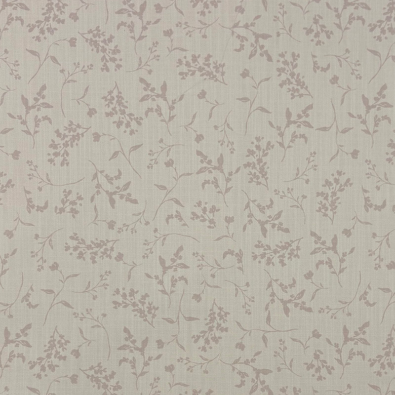 Milly Linen floral linen curtain fabric flat image with trailing leaf and sprig design