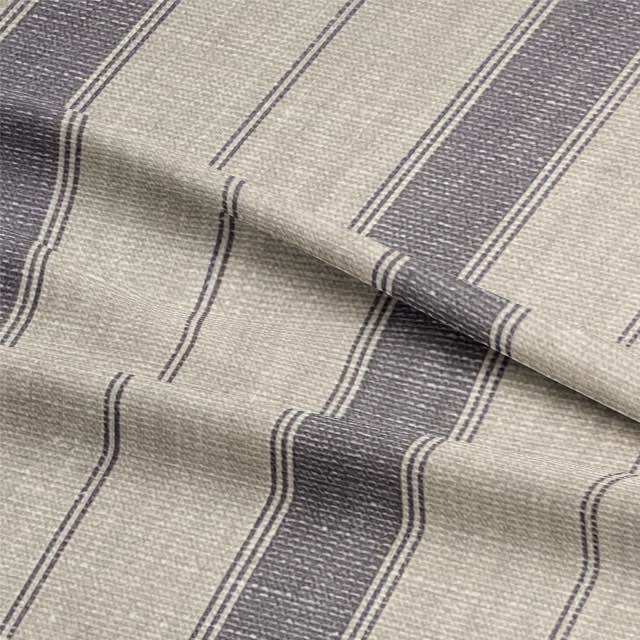 Classic Montauk Stripe Fabric in Ocean Blue and Cream for Drapery