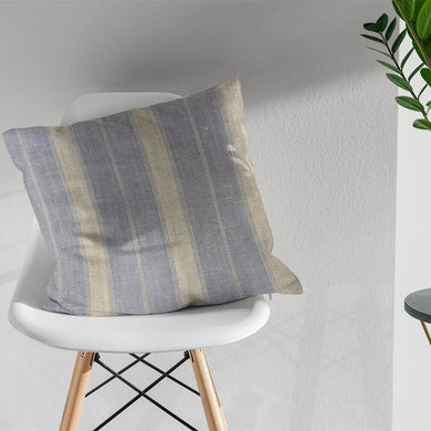 Chic Montauk Stripe Upholstery Fabric in Gray and Cream for Contemporary Furniture Design