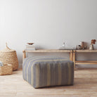 Classic Montauk Stripe Upholstery Fabric in Warm Brown and Gray for Traditional Armchairs