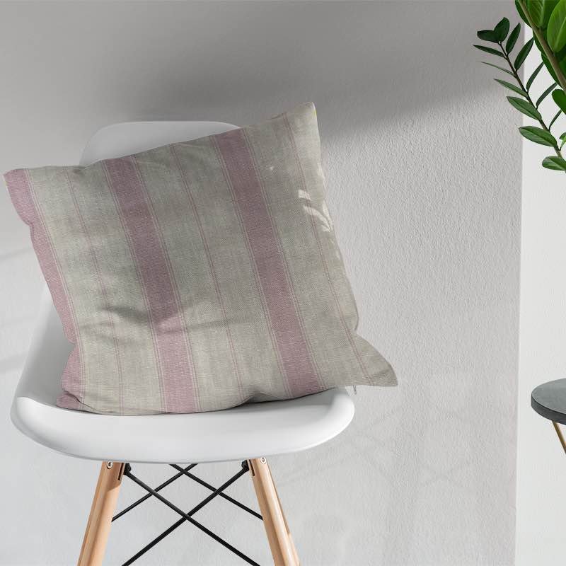 Soft and Textured Montauk Stripe Fabric in Coastal Blue and Cream