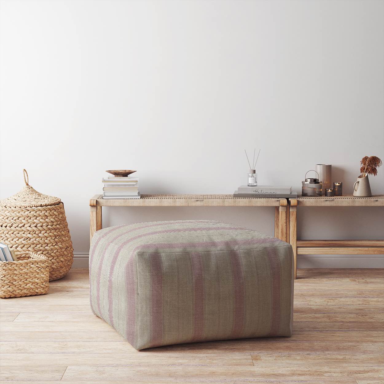 High-quality Montauk Stripe Upholstery Fabric in Neutral Tones