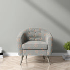 Moselle sky polka dot fabric for upholstered armchairs, cushions, and soft furnishings with a playful yet elegant style.