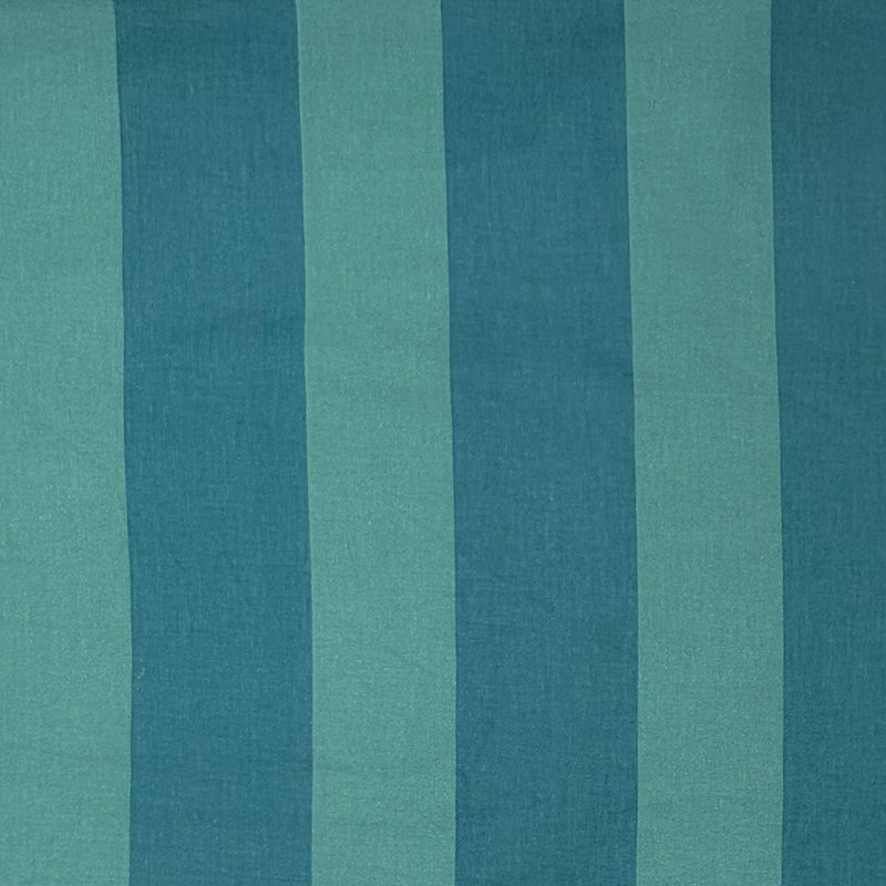 Narrow Stripe teal 100% cotton cheap striped curtain fabric flat image with blue green 9.5cm stripe for curtains and blinds