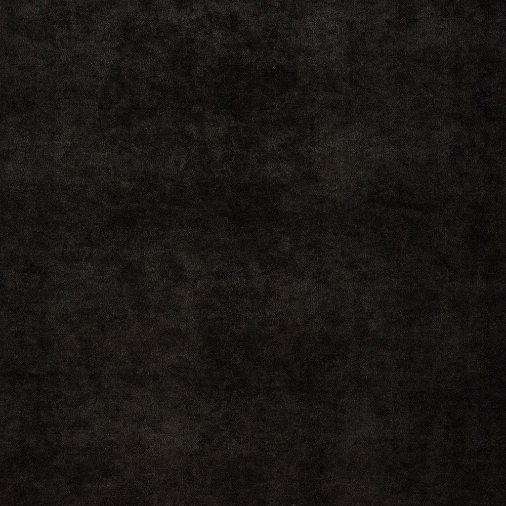 Newbury Black Fire Retardant Velvet Upholstery Fabric in a deep black shade