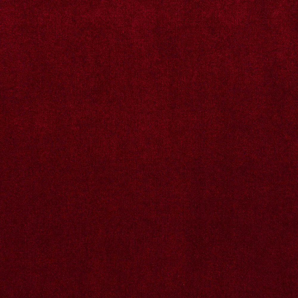 Newbury Rosso Fire Retardant Velvet Upholstery Fabric with a deep red finish