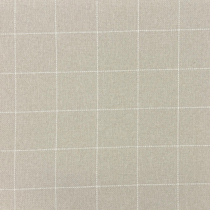 Next Tweedy Check fire retardant upholstery fabric in light natural – woven Next upholstery fabric with subtle check design clearance stock