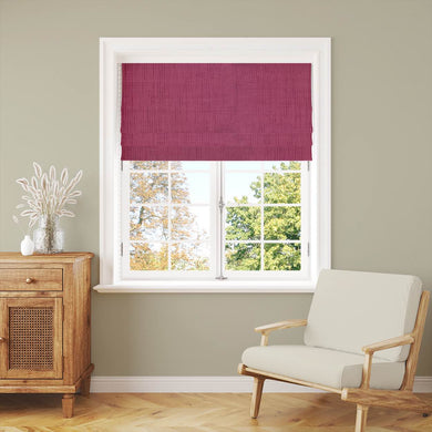 Panton Garnet Rose - Pink Plain Linen Curtain Blind Fabric