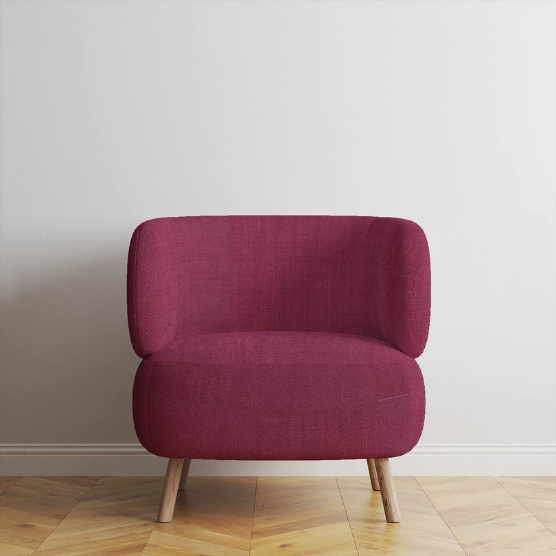Panton Garnet Rose - Pink Plain Linen Upholstery Fabric