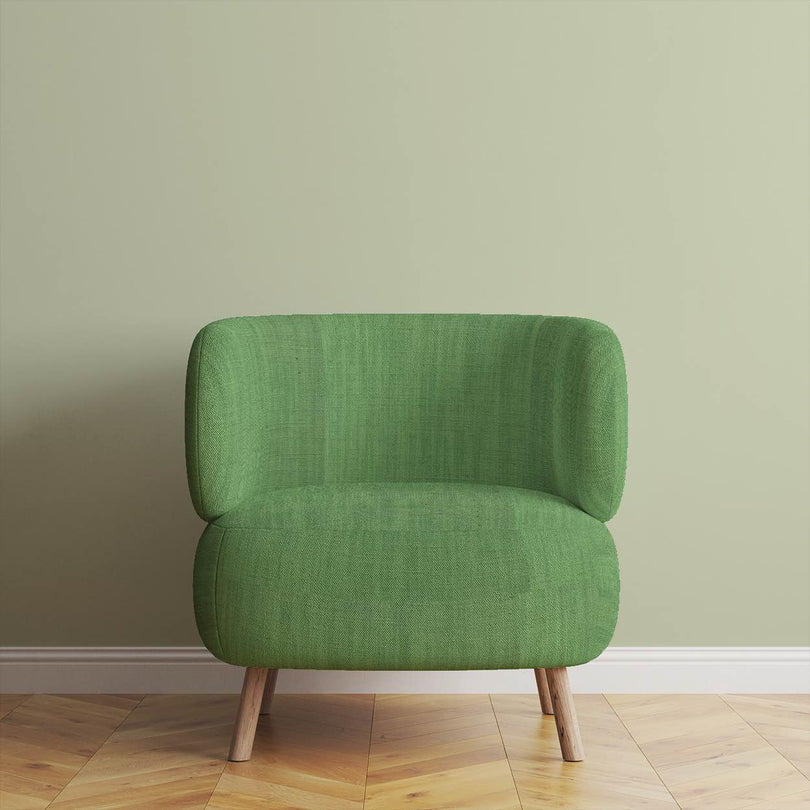 Panton Grass Green - Green Plain Linen Upholstery Fabric
