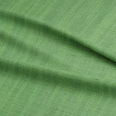 Panton Grass Green - Green Plain Linen Curtain Upholstery Fabric UK