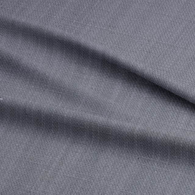 Panton Griffin - Grey Plain Linen Curtain Upholstery Fabric UK