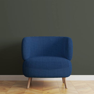 Panton Imperial Blue - Blue Plain Linen Upholstery Fabric