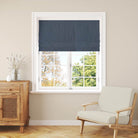 Panton Indian Teal - Teal Plain Linen Curtain Blind Fabric