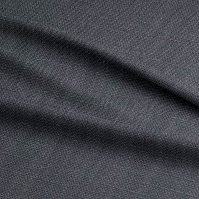 Panton Iron Gate - Grey Plain Linen Curtain Upholstery Fabric UK