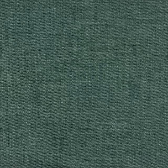 Panton Jungle Green - Teal Plain Linen Curtain Upholstery Fabric