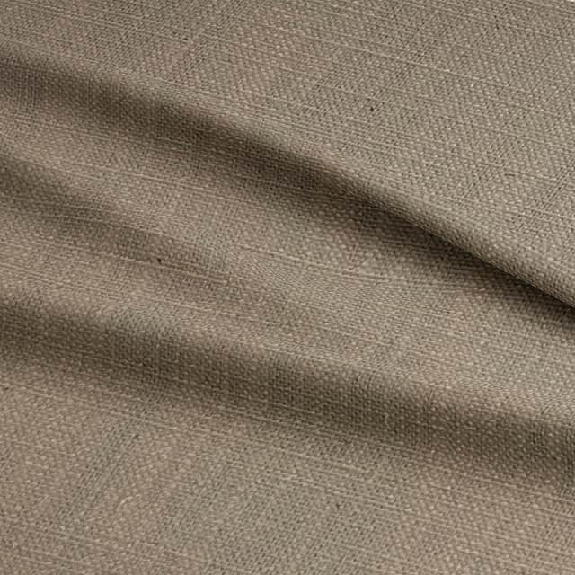 Dion Kelp - Brown Plain Cotton Curtain Upholstery Fabric UK
