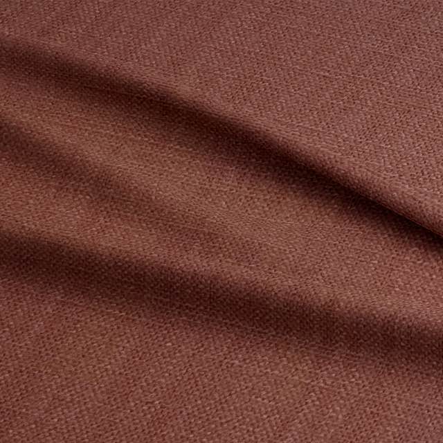 Dion Light Mahogany - Brown Plain Cotton Curtain Upholstery Fabric UK